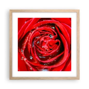 Poster in light oak frame - In Dew Drops - 40x40 cm