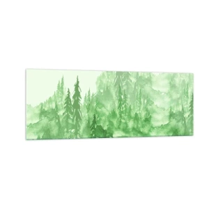 Glass picture - Behind a Green Fog - 140x50 cm