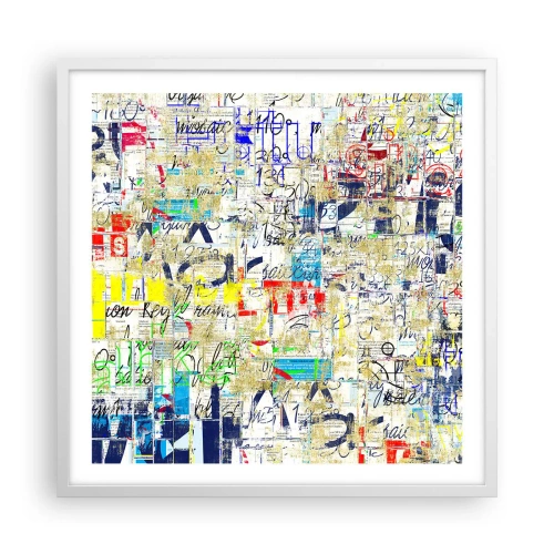 Poster in white frmae - Feast for the Eyes - 60x60 cm