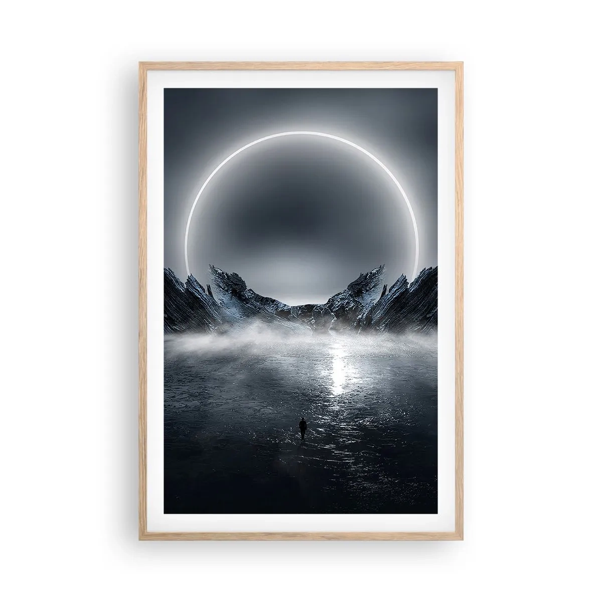 Poster in light oak frame - The End of a Story - 61x91 cm