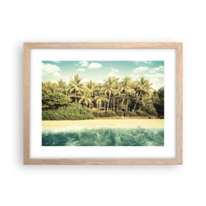 Poster in light oak frame - How about Here? - 40x30 cm