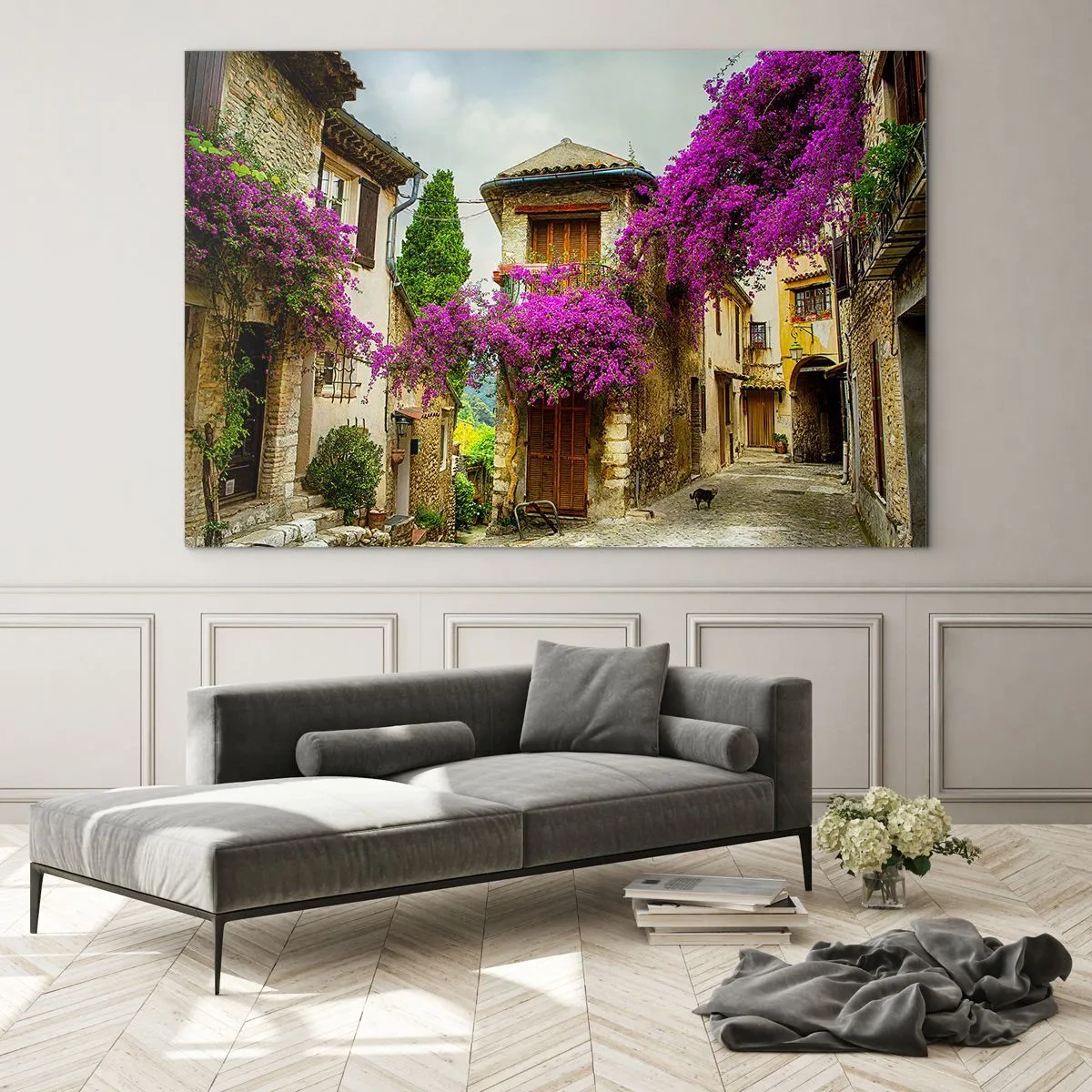 Glass picture - Under a Flowery Canopy - 120x80 cm