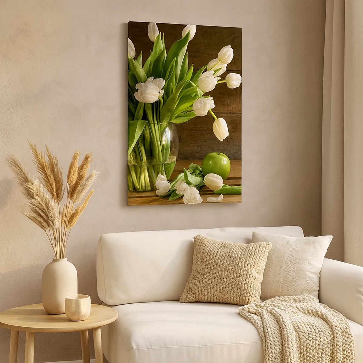 Canvas picture - Juicy and Fresh in Green and White - 50x70 cm