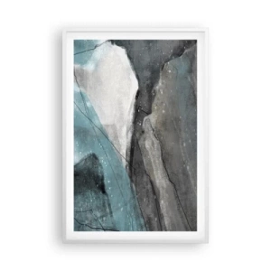 Poster in white frmae - Abstract: Rocks and Ice - 61x91 cm