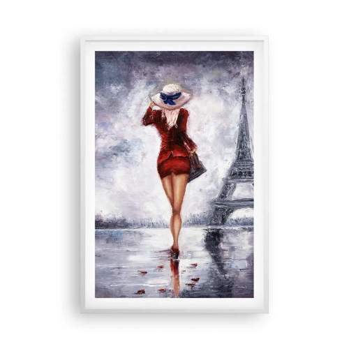 Poster in white frmae - Parisian Symbols - 61x91 cm