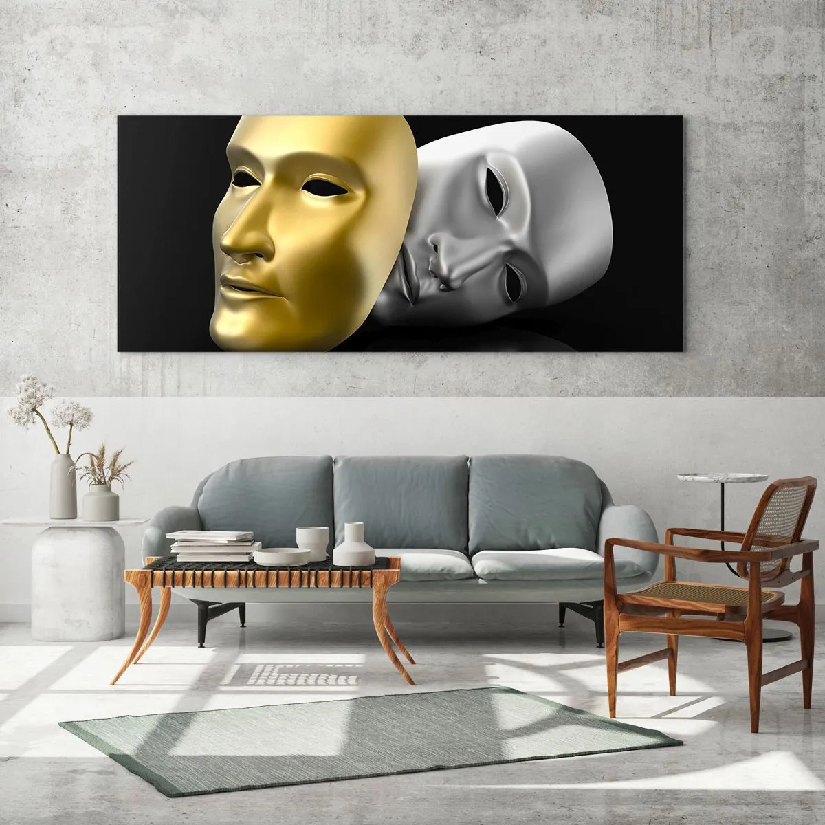 Glass picture - Life Is a Theatre - 90x30 cm