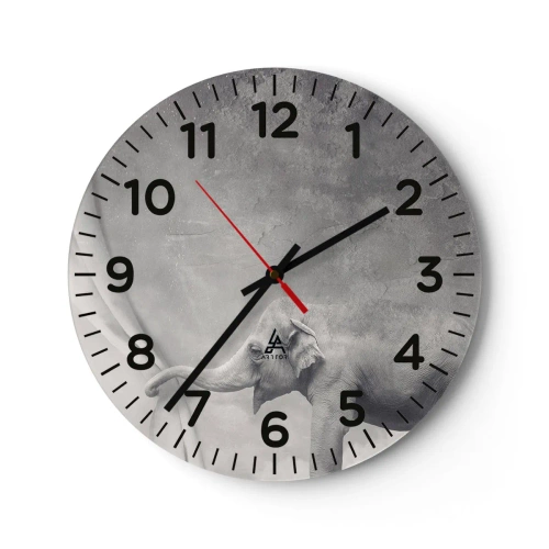 Wall clock - Clock on glass - Uncover the Secret - 40x40 cm