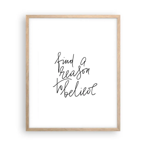 Poster in light oak frame - It Is Possible - 40x50 cm
