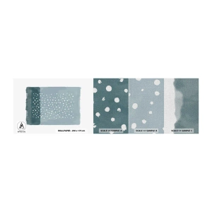 Photo Wallpaper Sample Premium Canvas - Grown on the Blue - Abstraction, Piece, Minimalism - 100x30 cm