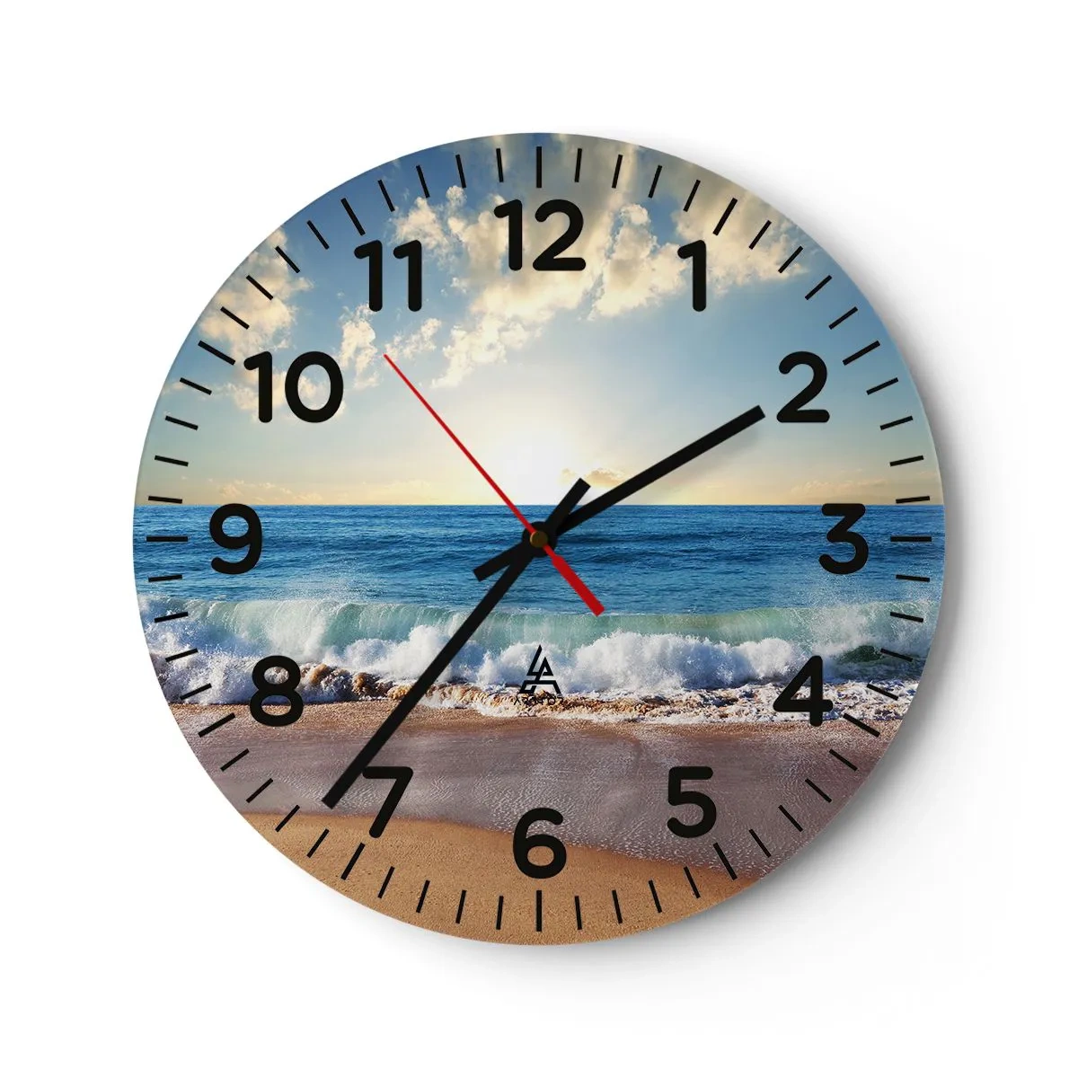 Wall clock - Clock on glass - Moving Still - 40x40 cm