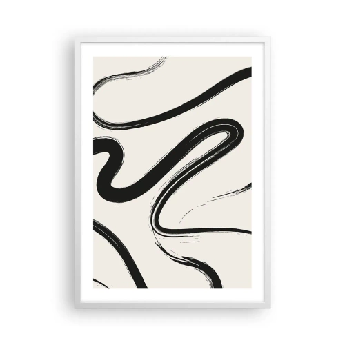 Poster in white frmae - Black and White Fancy - 50x70 cm
