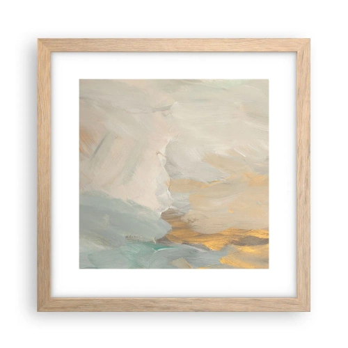 Poster in light oak frame - Abstract: Land of Gentleness - 30x30 cm
