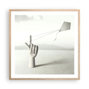 Poster in light oak frame - Test of Strengths - 60x60 cm