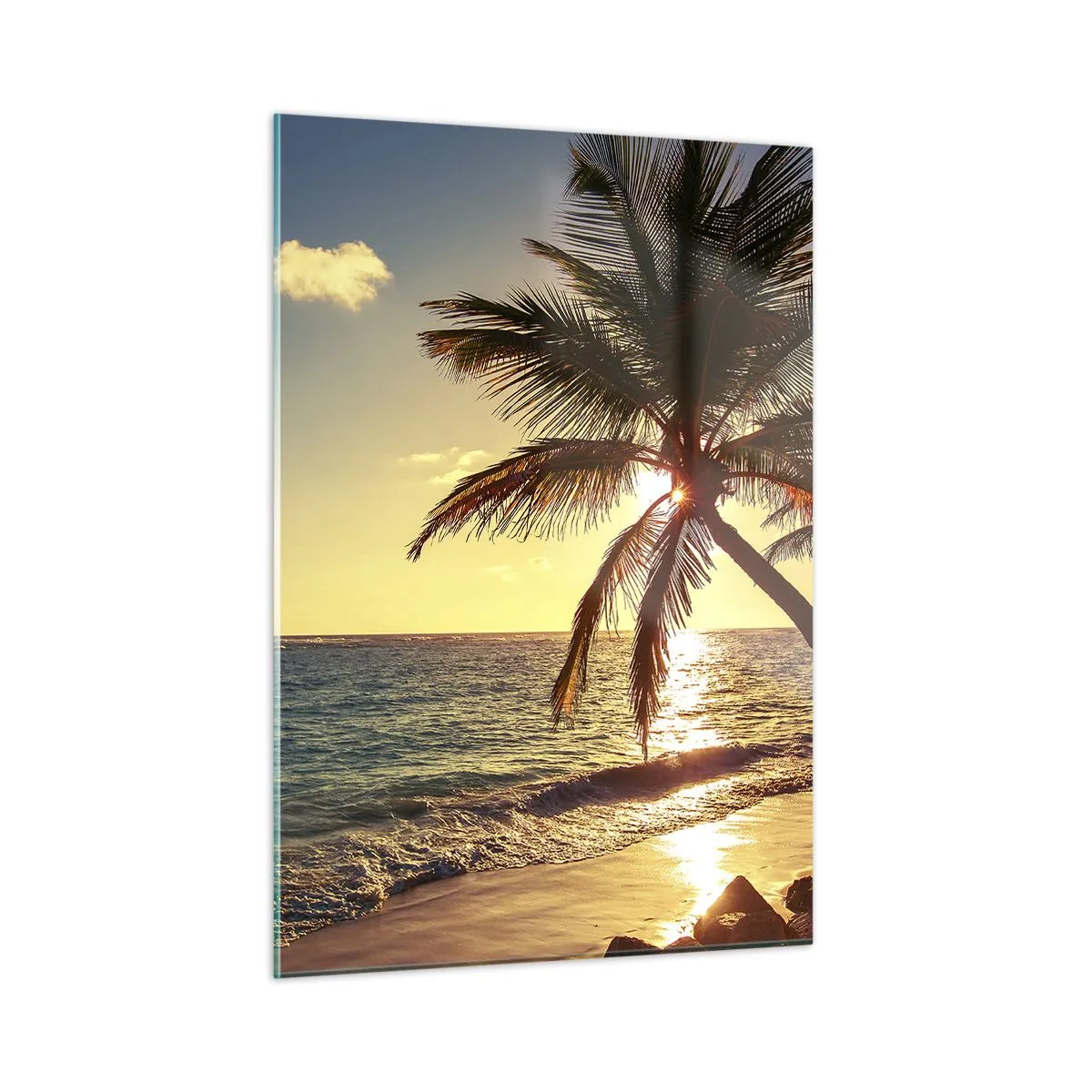 Glass picture - Summer Under Palms - 50x70 cm