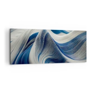 Canvas picture - Fluidity of Blue and White - 100x40 cm