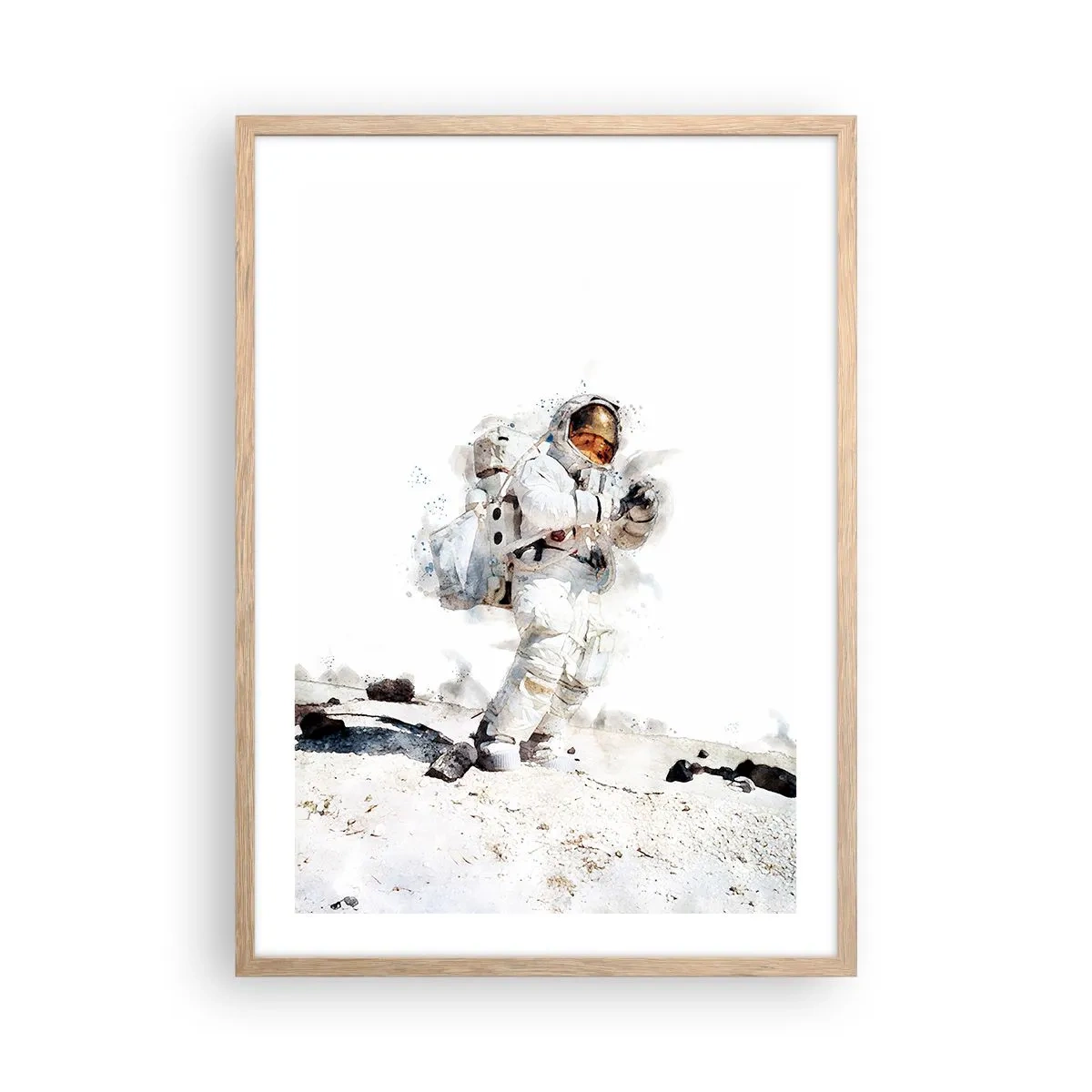 Poster in light oak frame - Messenger of the Earth - 50x70 cm