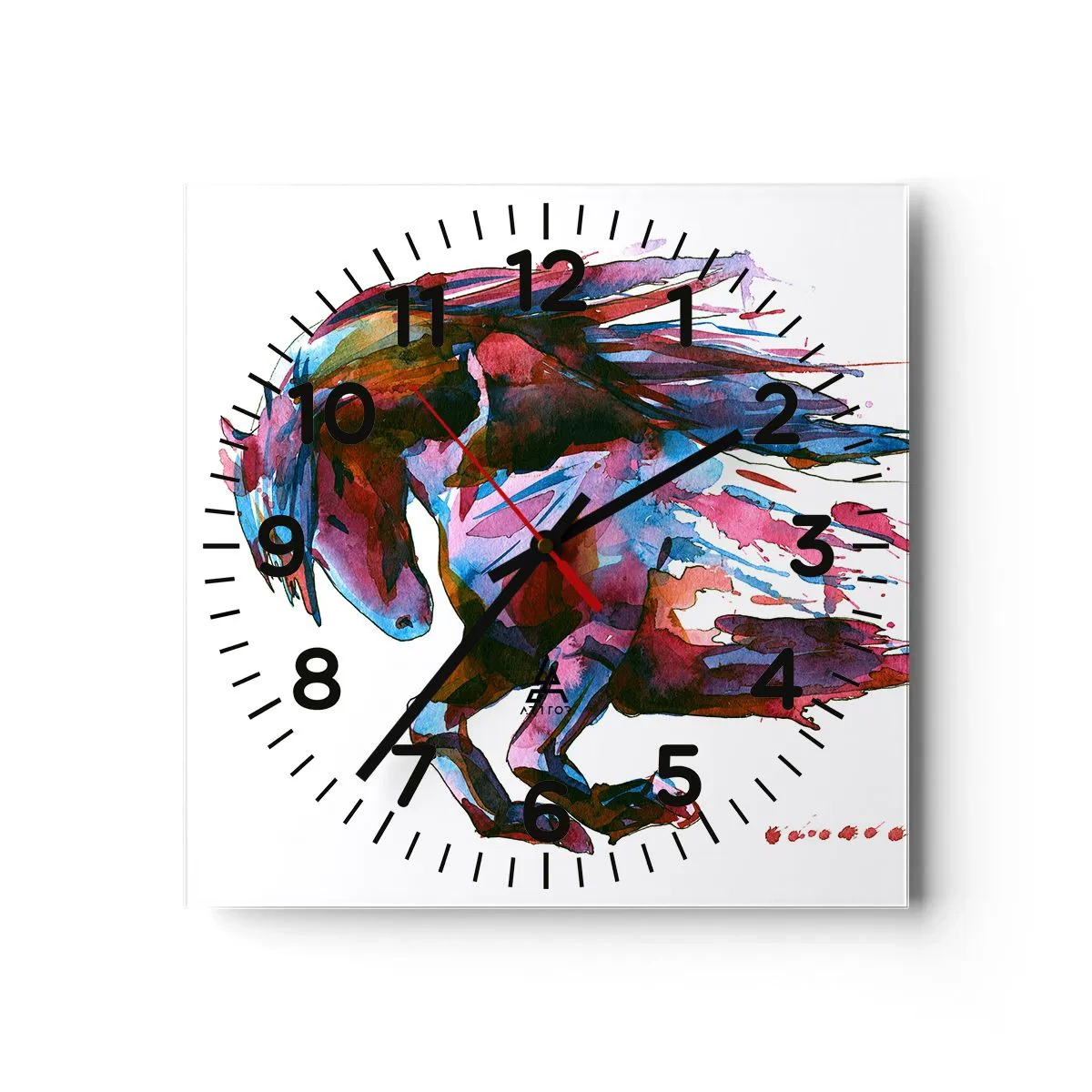 Wall clock - Clock on glass - In Elation - 30x30 cm