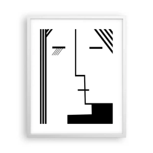 Poster in white frmae - Simply a Kiss - 40x50 cm