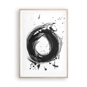 Poster in light oak frame - Whirl of Creation - 70x100 cm