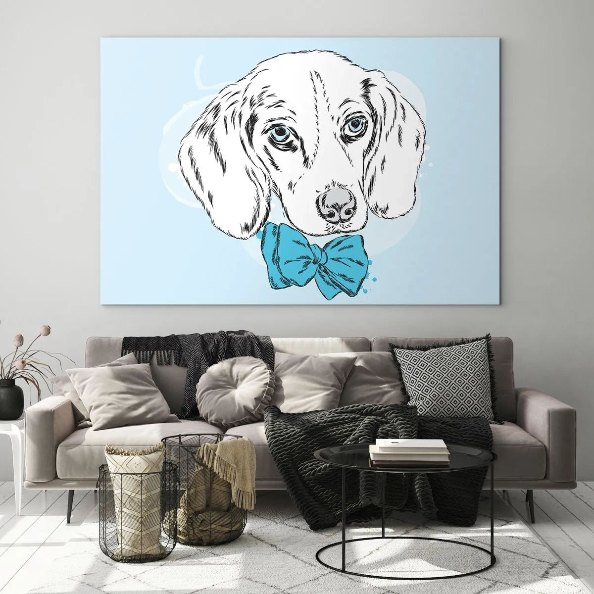 Glass picture - Dog Elegance - 120x80 cm