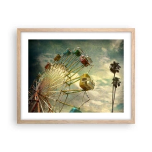 Poster in light oak frame - There Will Be Fun… - 50x40 cm