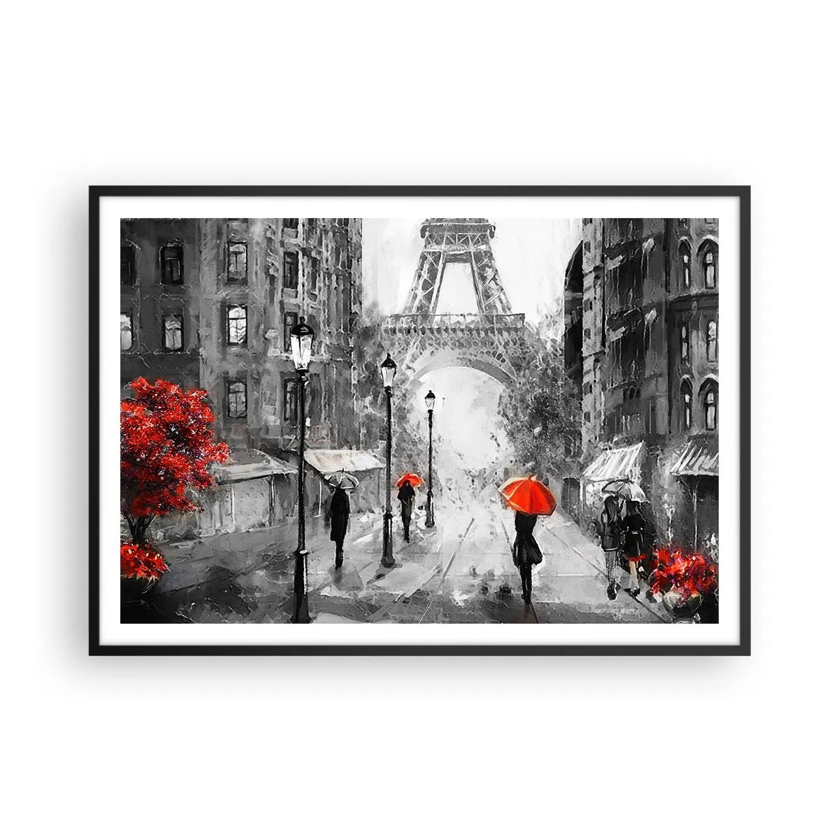 Poster in black frame - All Roads Lead to Her - 100x70 cm