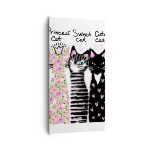 Canvas picture - There Were Three Kittens - 65x120 cm