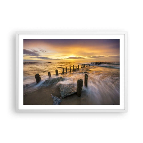 Poster in white frmae - Raw Beauty of the Baltic Sea - 70x50 cm