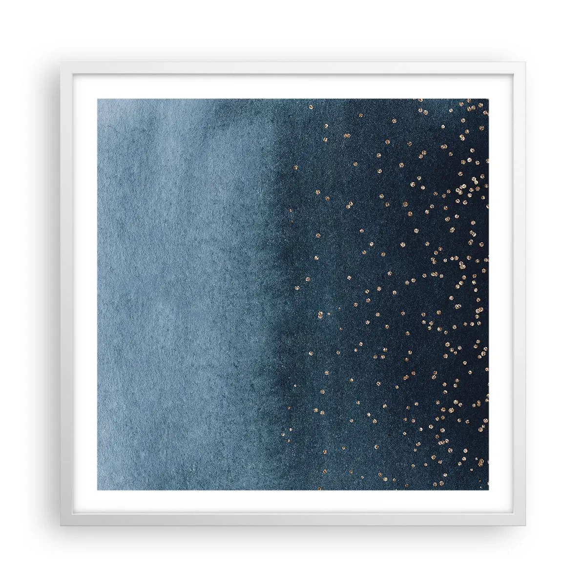 Poster in white frmae - Composition - Blue Phases - 60x60 cm