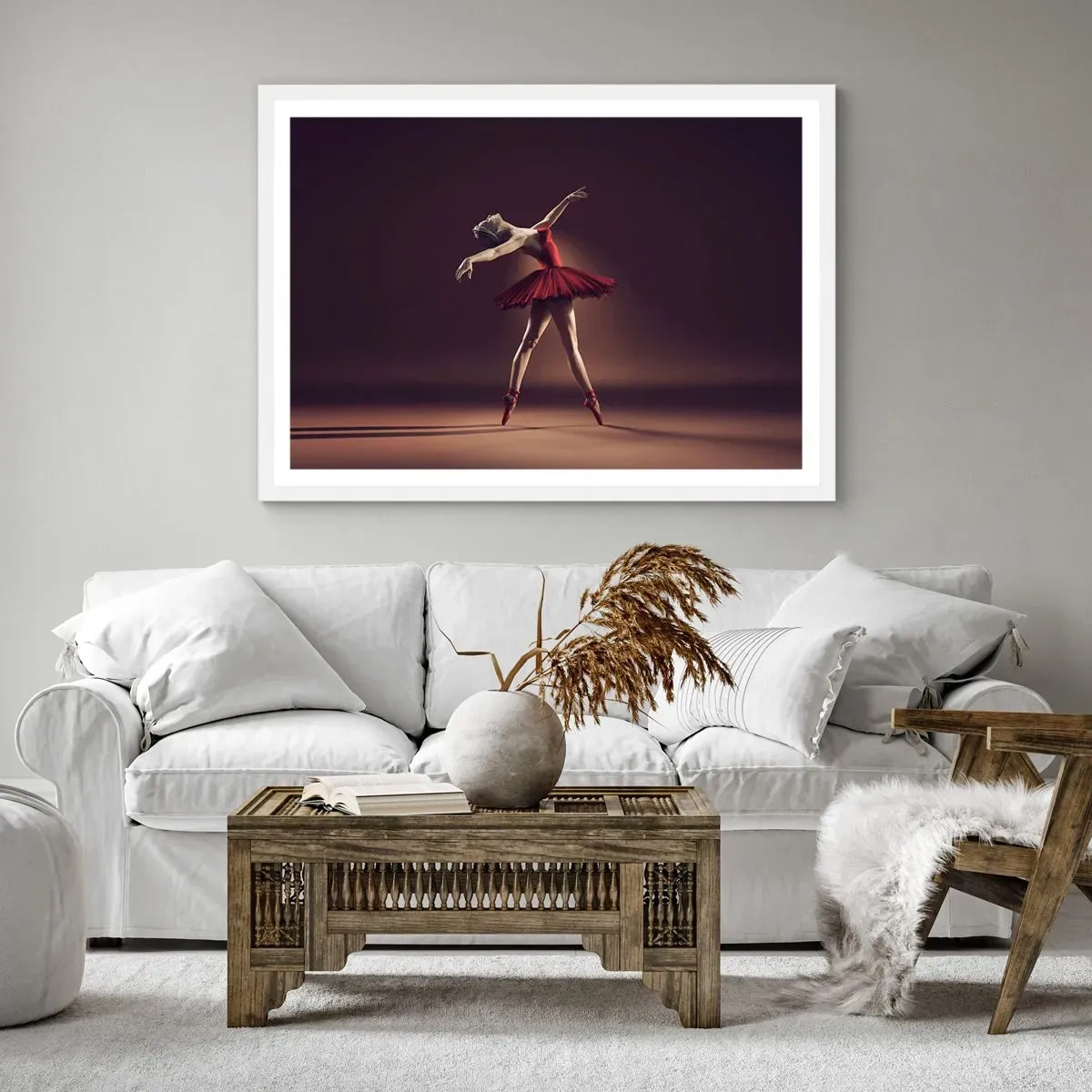 Poster in white frmae - Prima Ballerina - 40x30 cm