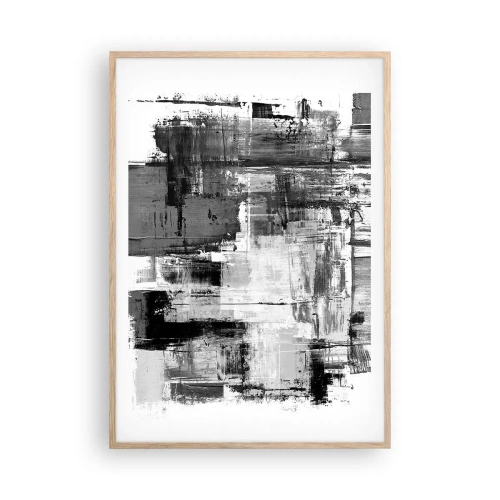 Poster in light oak frame - Grey is Beautiful - 70x100 cm