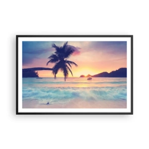 Poster in black frame - Evening in a Bay - 91x61 cm