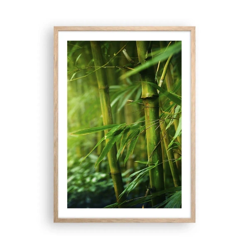 Poster in light oak frame - Getting to Know the Green - 50x70 cm