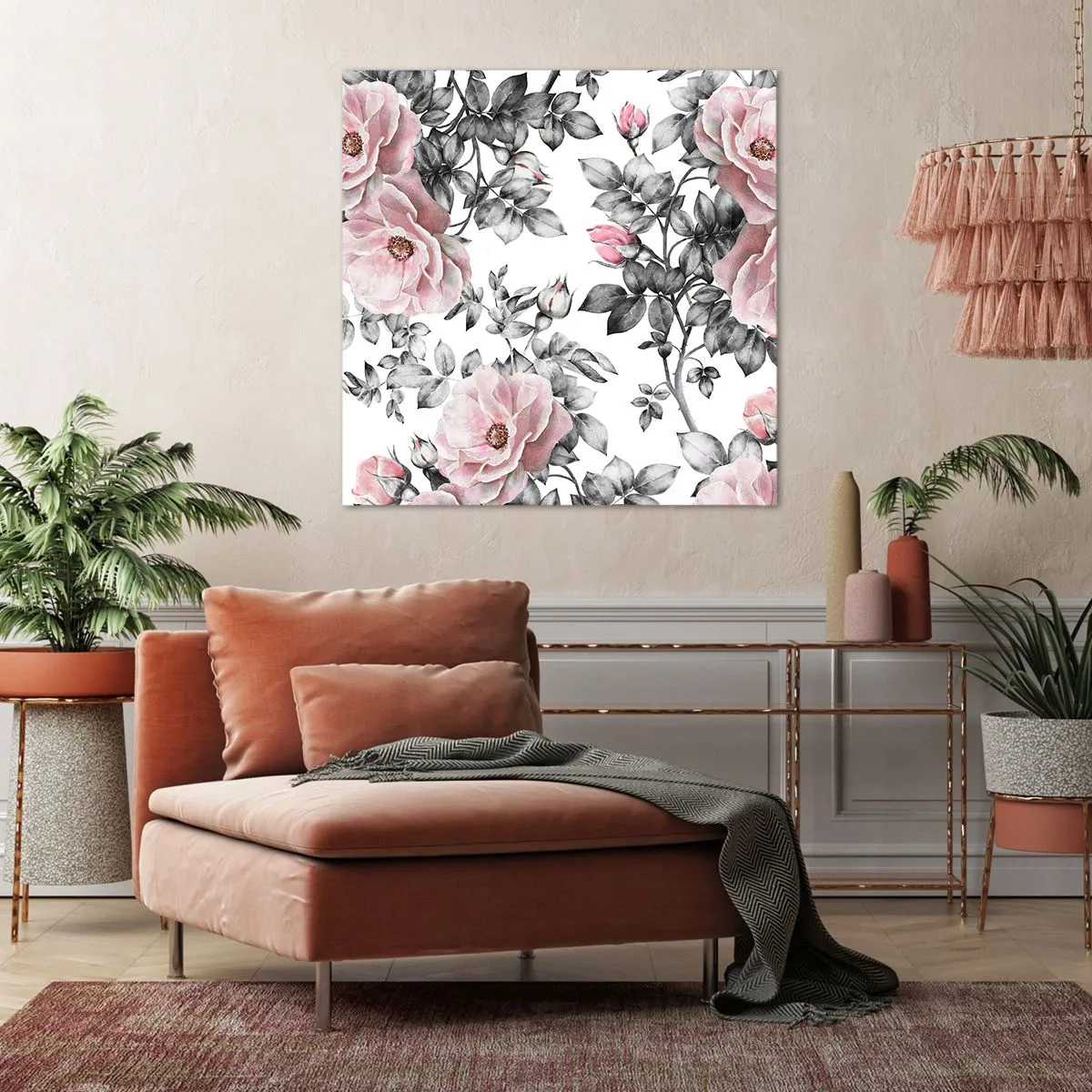 Canvas picture - Getting Lost in Rose Flowers - 50x50 cm