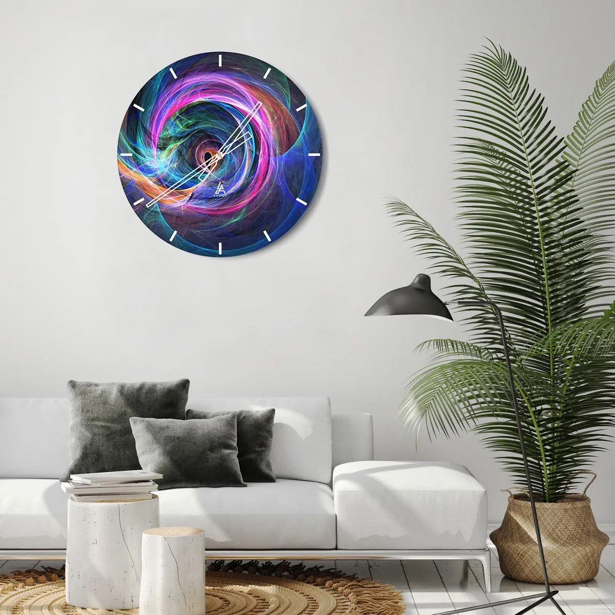 Wall clock - Clock on glass - Where Are You Taking Me? - 40x40 cm