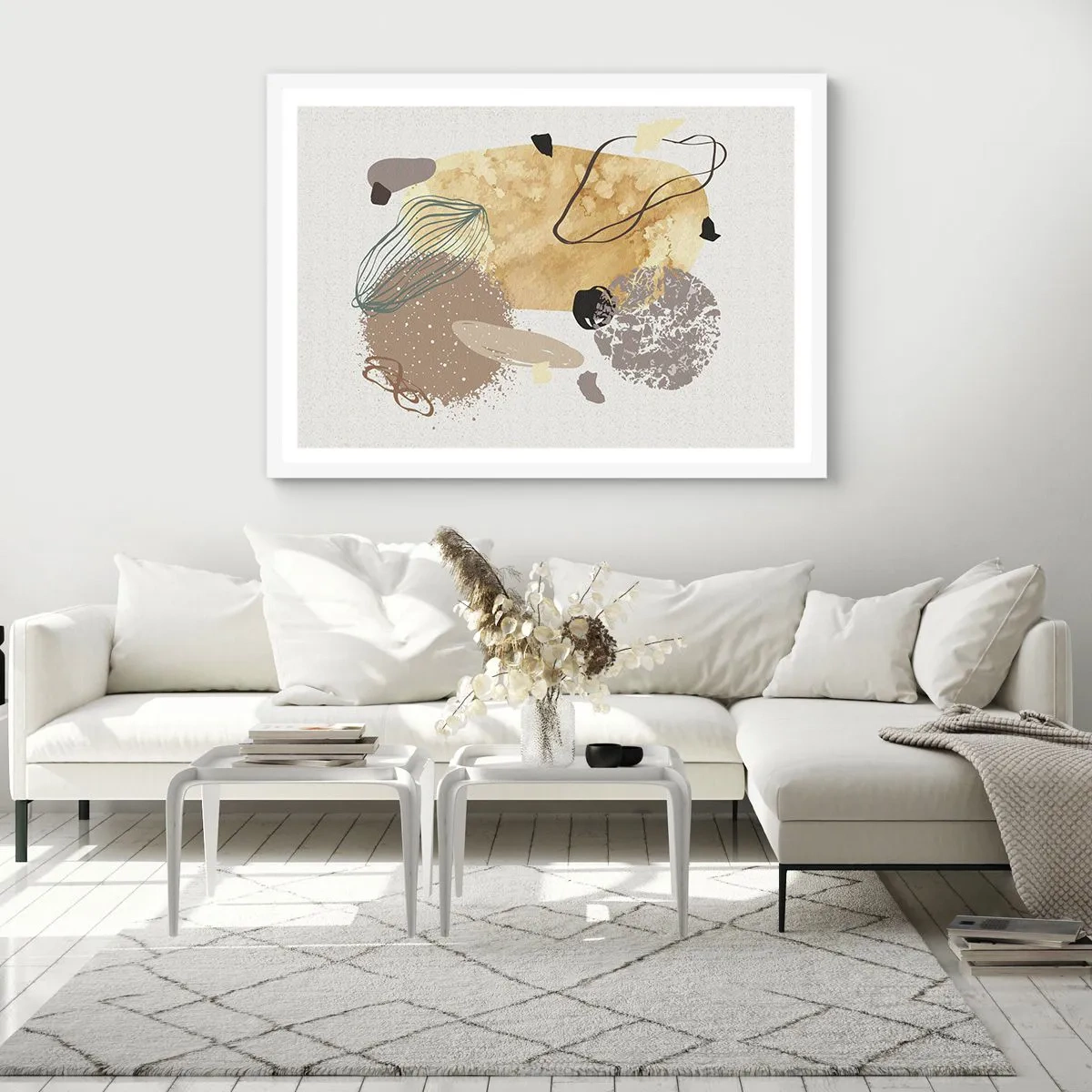 Poster in white frmae - Applied Splashing - 100x70 cm