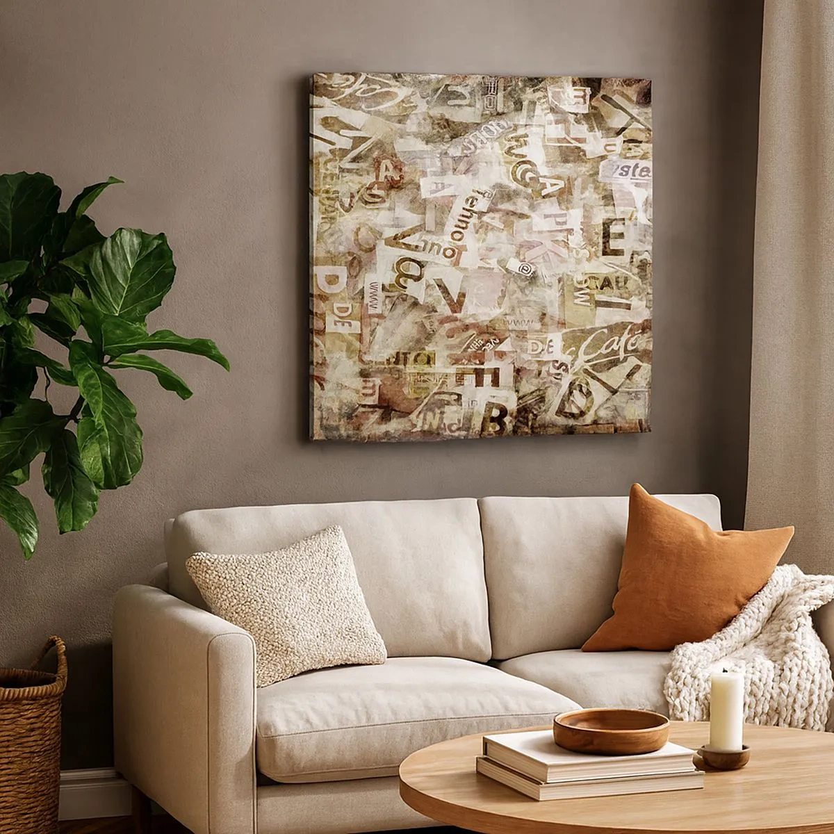 Canvas picture - Jumbled up Words - 30x30 cm