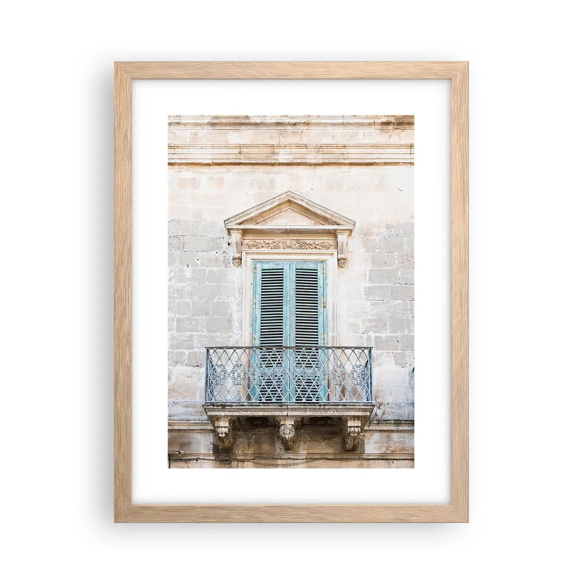 Poster in light oak frame - Exceptional Charm of Italy - 30x40 cm