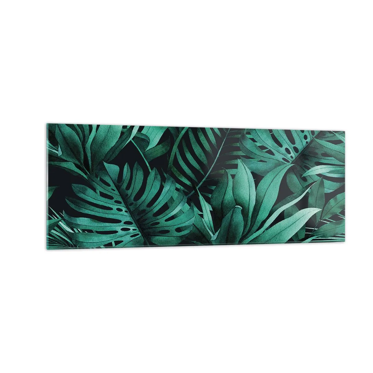 Glass picture - Depth of Tropical Green - 140x50 cm