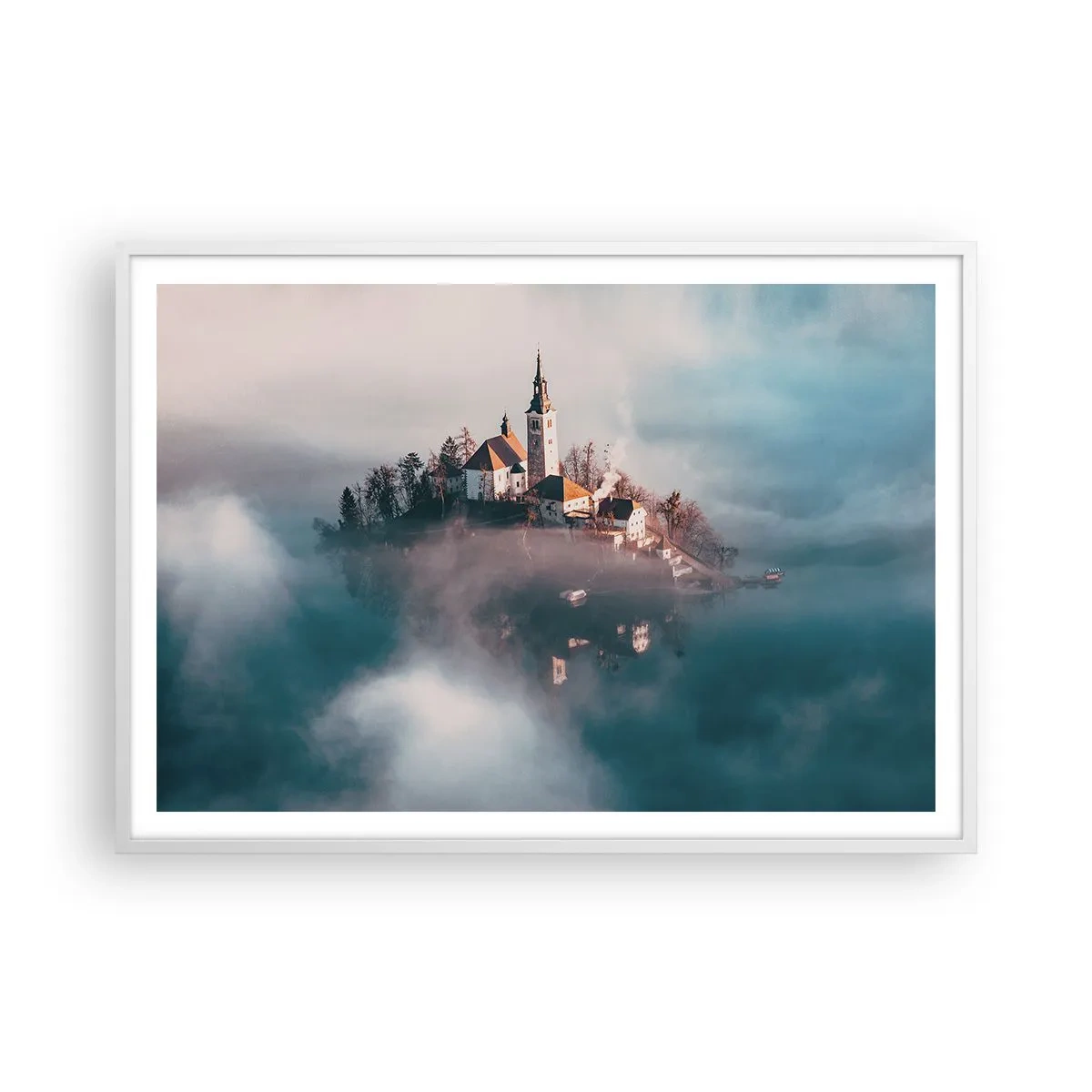Poster in white frmae - Island of Dreams - 100x70 cm