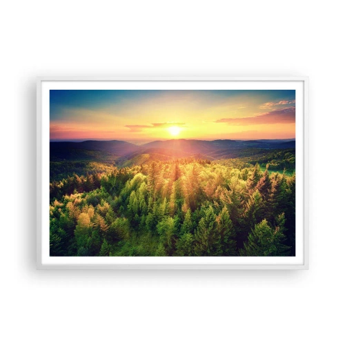 Poster in white frmae - Peaks and Summits - 100x70 cm
