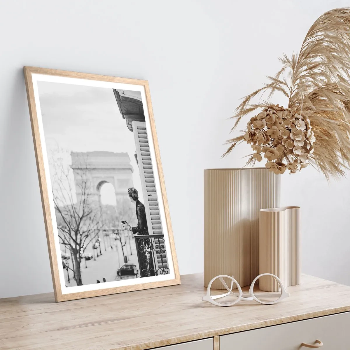 Poster in light oak frame - Room with a View - 40x50 cm