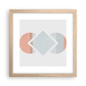 Poster in light oak frame - Situation Is Clear - 30x30 cm