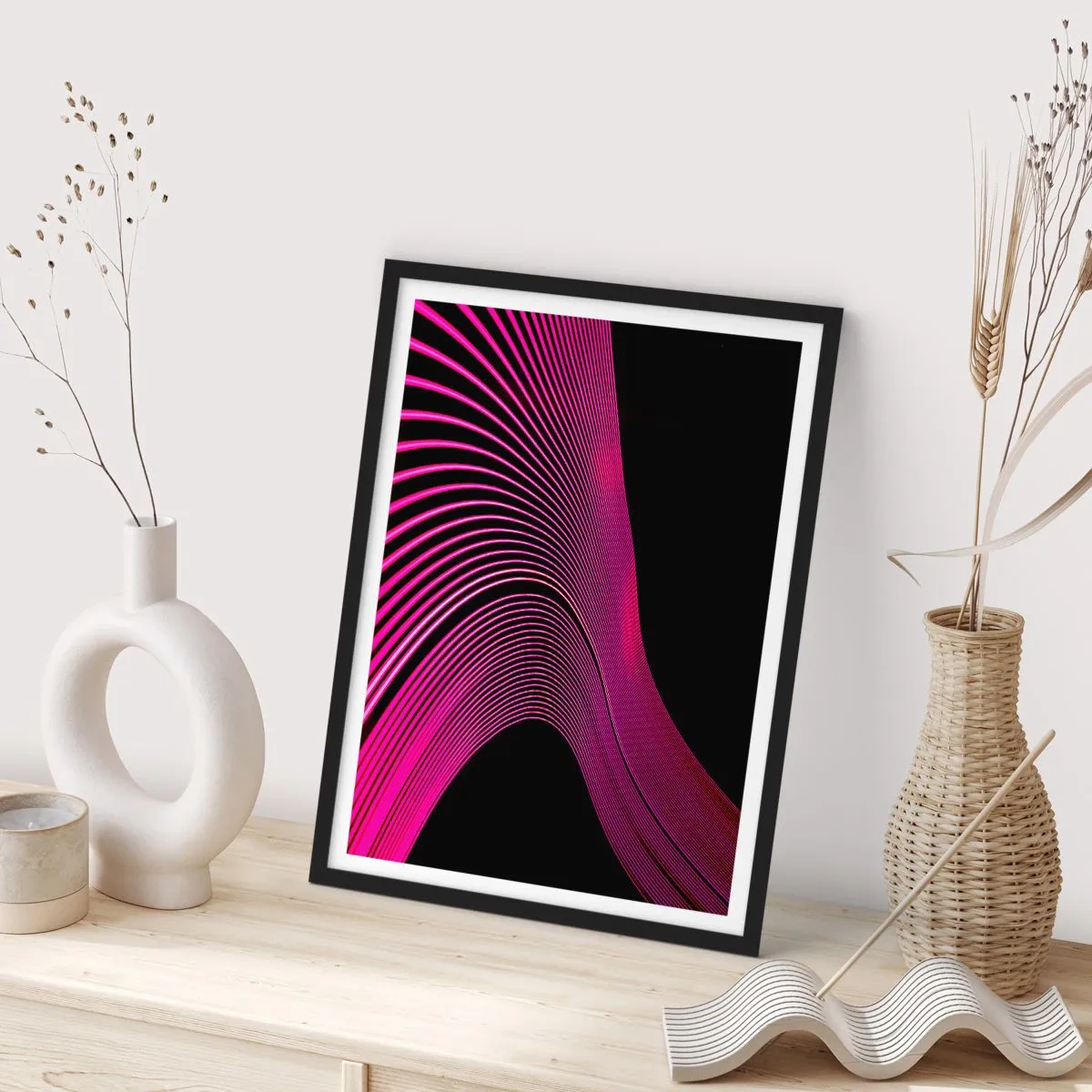 Poster in black frame - Alley of Light - 30x40 cm