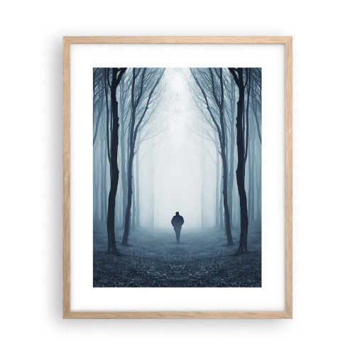 Poster in light oak frame - And Everything is Straight and Bright - 40x50 cm