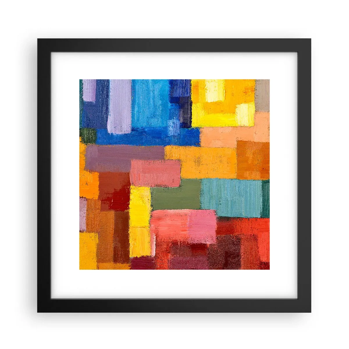 Poster in black frame - Each Different, All Colourful - 30x30 cm
