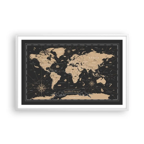 Poster in white frmae - Borders of My World - 91x61 cm