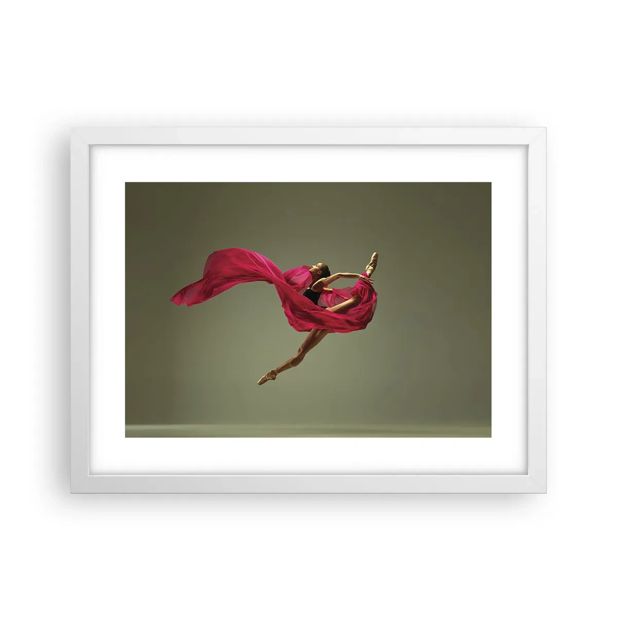 Poster in white frmae - Dancing Flame - 40x30 cm