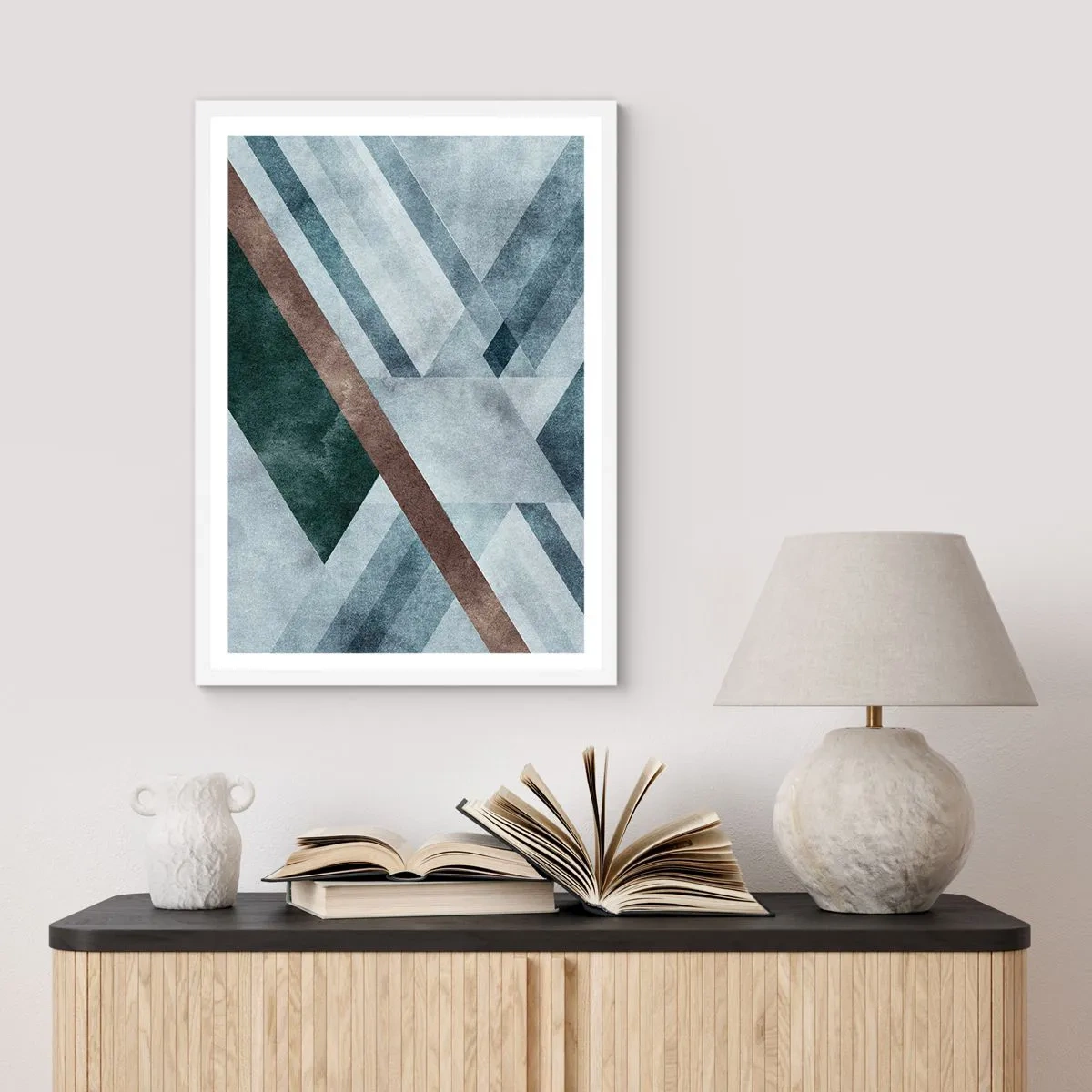 Poster in white frmae - Refined Elegance of Geometry - 70x100 cm