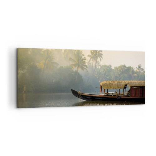 Canvas picture - House on the River - 120x50 cm